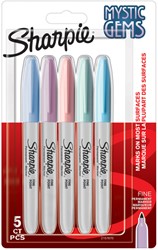 Viltstift Sharpie rond Mystic Gems assorti blister à 5 stuks