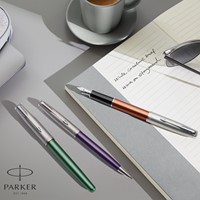 Vulpen Parker Sonnet Essential green lacquer CT fijn-3