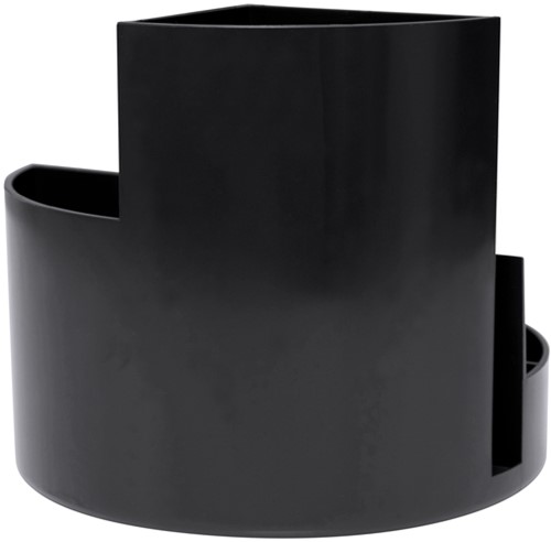 Pennenkoker MAULroundbox Blauwe Engel recycled 6 vaks zwart-2