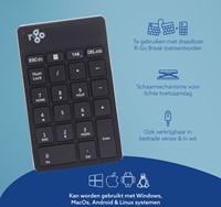Toetsenbord R-Go Ergonomisch Numpad Break Wireless-1