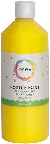 Plakkaatverf Qrea geel 500ml