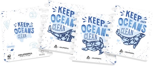 Schrift Adoc Ocean Waste Plastics A5 ruit 4x8mm 144 pagina's 90gr