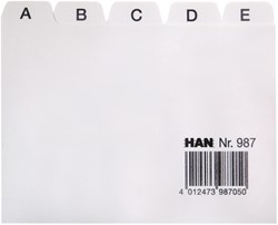 Tabkaart Han afabet A7 HA-987 lichtgrijs