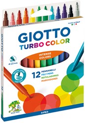 Viltstift Giotto Turbo Color assorti 12 stuks