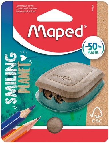 Puntenslijper Maped Smiling Planet 2-gaats