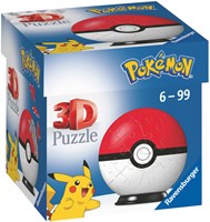 3D puzzel Ravensburger Pokemon Pokeball 54 stuks