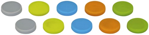 Magneet MAUL Neodymium rond siliconen 19.2x4mm 0,8kg 10 stuks
