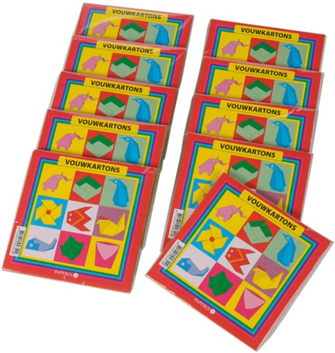 Vouwkarton vierkant 20x20cm 105gram assorti 40 vel-2