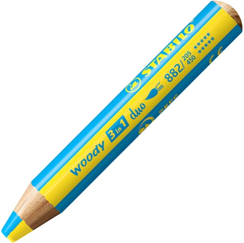 Kleurpotloden STABILO 882 woody 3 in 1 duo inclusief puntenslijper assorti etui 6 à stuks-2
