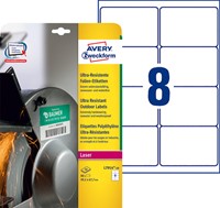 Etiket Avery Zweckform L7914-10 99.1x67.7mm polyester wit 80stuks-2