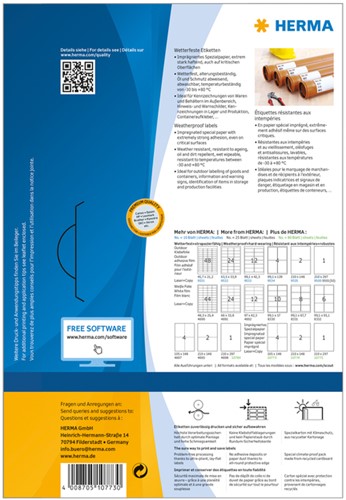 Etiket HERMA 10773 105x148mm weerbestendig wit 320stuks-2