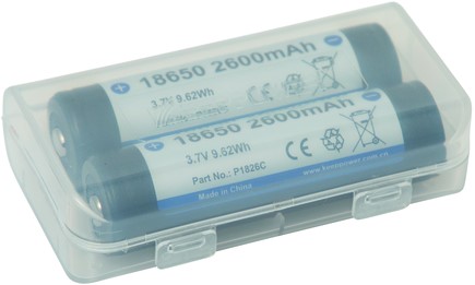 Accu 18650-26H, PCB beschermd, 2600mAh, 3,7V-3
