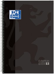 Notitieboek Oxford Classic Europeanbook A4+ 4-gaats lijn 80vel zwart