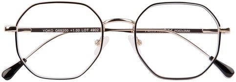 Leesbril I Need You +3.00 dpt Yoko zwart-goud