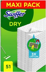 Vloerwisdoekjes Swiffer navulling droge doekjes 51 stuks