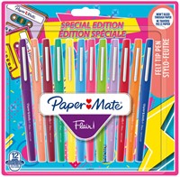 Fineliner Paper Mate Flair retro medium assorti blister à 12 stuks