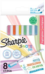Markeerstift Sharpie S-note Duo assorti blister à 8 stuks