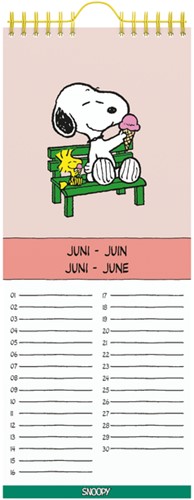 Verjaardagskalender Lannoo Peanuts 130x325-2