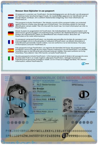 Beschermfolie PassProtect voor paspoort uitgifte voor 1 oktober 2024-2