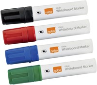 Viltstift Nobo whiteboard Glide schuin assorti 10mm 4stuks