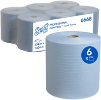 Handdoekrol Scott Control 1-laags 304m blauw 6668
