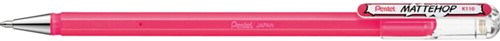 Gelschrijver Pentel K110 Mattehop medium roz