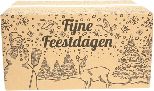 Kerstdoos IEZZY bedrukt Holland-2 390x290x250mm zwart-2