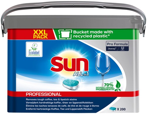 Vaatwastabletten Sun Professional Pro Formula All-in-one XXL 200 stuks