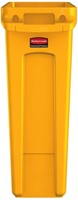 Afvalbak Rubbermaid Slim Jim Vented met luchtsleuven 87liter geel-2