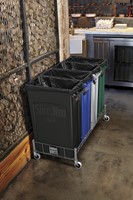 Afvalbak Rubbermaid Slim Jim Vented met luchtsleuven 87 liter blauw-2