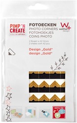 Fotohoeken walther design goud 2 vellen à 42 stuks