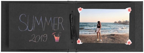 Fotoalbum walther design mini 24 foto's 13x18cm horizontaal zwart-2
