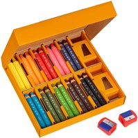 Kleurpotloden Bickids Multi Surface Class incl 2 puntenslijpers assorti 10 kleuren pak à 40 stuks-1