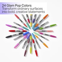 Viltstift Sharpie Glampop fijn assorti blister à 5 stuks-2