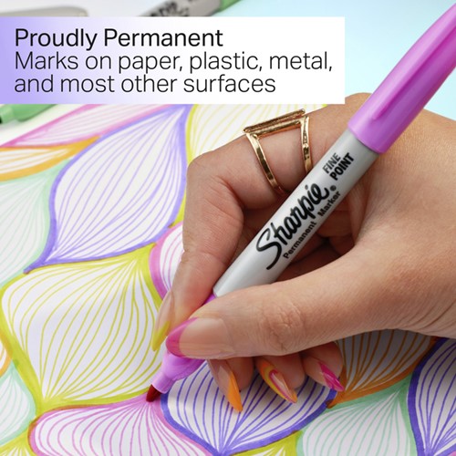 Viltstift Sharpie Glampop fijn assorti blister à 5 stuks-3