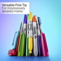 Viltstift Sharpie Glampop fijn assorti blister à 5 stuks-1