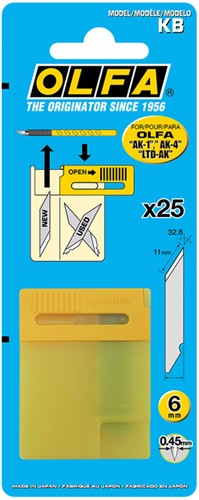 Reservemes Olfa KB blister à 25 stuks