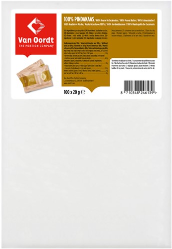 Pindakaas van Oordt 100% 100x20 gram-2