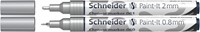 Viltstift  Schneider Paint-it 060 - 061 2.0mm en 0.8mm metallic chrome set à 2 stuks-3