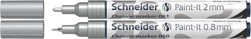 Viltstift  Schneider Paint-it 060 - 061 2.0mm en 0.8mm metallic chrome set à 2 stuks-3