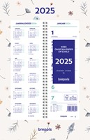 Weekkalender 2025 Brepols 190x130 7dagen/1pagina spiraal Fantasie assorti-2