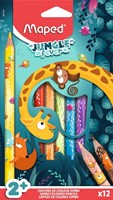 Kleurpotlood Maped Jungle Fever jumbo set à 12 kleuren