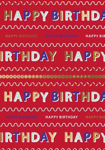 Inpakpapier Stewo Happy Birthday 200x70cm  assorti-2
