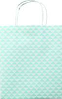 Tas met handvat Folia kraftpapier 115gr 18x21x8cm wit set à 3 dessins-2