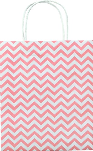 Tas met handvat Folia kraftpapier 115gr 18x21x8cm wit set à 3 dessins-3