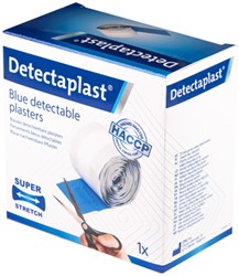 Elastische blauwe textielpleister Detectaplast 6cmx5m