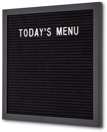 Letterbord IEZZY 30x30cm zwart hout-2