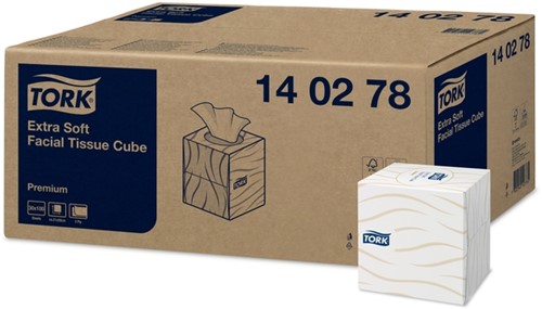 Facial tissues Tork Premium kubus 2-laags 100 vel wit 140278-2