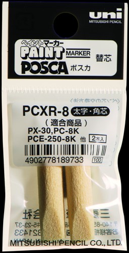 Reservepunt Posca PC8K breed schuin 2 stuks