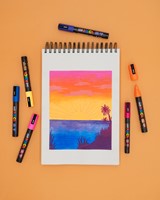 Verfstift Posca PC17K extra breed rechthoek goud-1